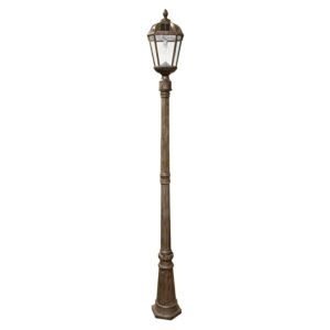 Royal Bulb Solar Lamp Series 1-Light LED Post Mount in Weathered Bronze