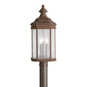 Kichler Kirkwood 3 Light 23.5 Inch Outdoor Post Lantern in Tannery Bronze