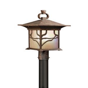 Kichler Morris Outdoor Post Lantern in Distressed Copper