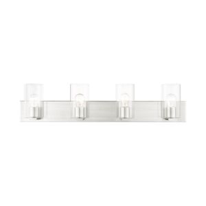 Zurich 4-Light Bathroom Vanity Light in Brushed Nickel
