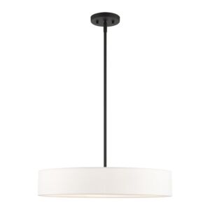 Venlo 4-Light Pendant in Black w with Brushed Nickels