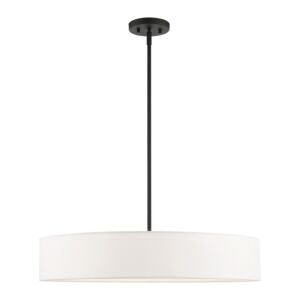 Venlo 5-Light Pendant in Black w with Brushed Nickels