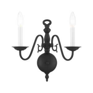 Williamsburg 2-Light Wall Sconce in Black
