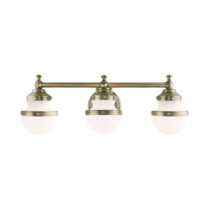Oldwick 3-Light Bathroom Vanity Light in Antique Brass
