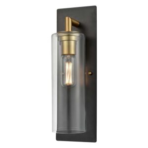 Barker 1-Light Wall Sconce in Brass and Graphite