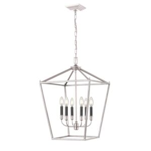 DVI Lundy'S Lane 6-Light Foyer Pendant in Multiple Finishes and Satin Nickel
