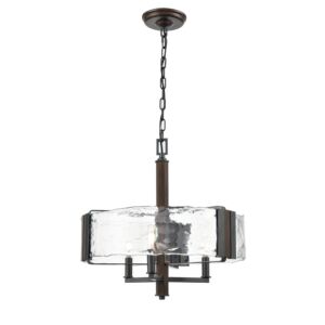 Georgian Bay 3-Light Chandelier in Graphite and Ironwood