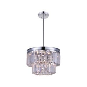 CWI Lighting Weiss 5 Light Down Mini Chandelier with Chrome finish