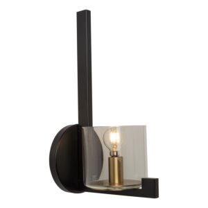 Salinas Collection 1-Light Sconce in Black and Brass