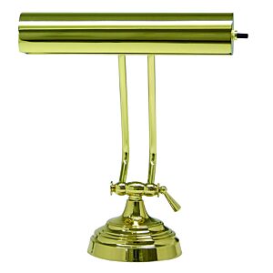 Advent 1-Light Piano with Desk Lamp in Polished Brass