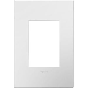 LeGrand adorne Gloss White on White 1 Opening + Wall Plate