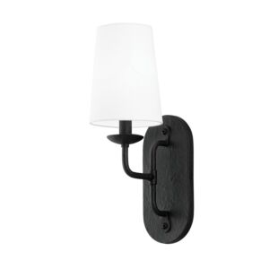 Moe 1-Light Wall Sconce in Black Iron