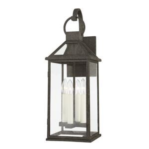Sanders 4-Light Outdoor Wall Sconce in French Iron