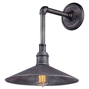 Troy Toledo 17 Inch Outdoor Wall Light in Old Silver