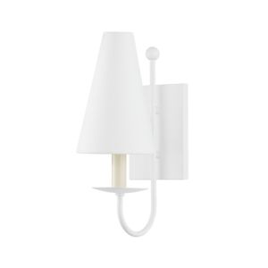Idris 1-Light Wall Sconce in Gesso White
