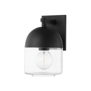 Zephyr 1-Light Outdoor Wall Sconce in Textured Black