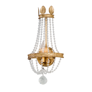 Troy Viola 18 Inch Wall Sconce in Distressed Gold Leaf