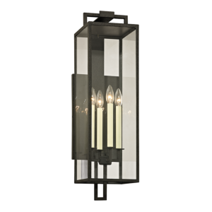 Troy Beckham 4 Light 29 Inch Outdoor Wall Light in Forged Iron
