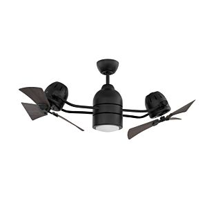 Craftmade Bellows Duo Outdoor Ceiling Fan in Flat Black