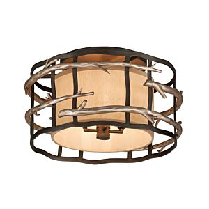 Troy Adirondack 4 Light Ceiling Light in Graphite and Silver Leaf