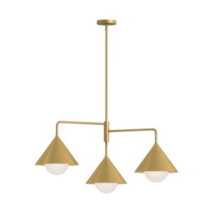 Remy 3-Light Chandelier in Brushed Gold