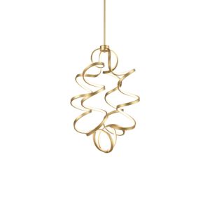  Synergy LED Contemporary Chandelier in Brass