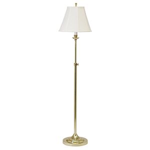 Club 1-Light Floor Lamp in Polished Brass