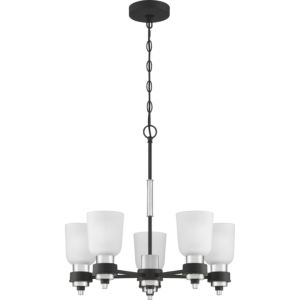 Quoizel Conrad 5 Light 22 Inch Transitional Chandelier in Brushed Nickel
