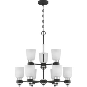 Quoizel Conrad 9 Light 27 Inch Transitional Chandelier in Brushed Nickel