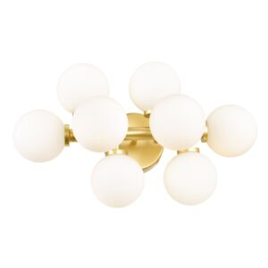 CWI Arya 8 Light Wall Sconce With Satin Gold Finish