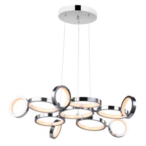 CWI Colette LED Chandelier With Chrome Finish