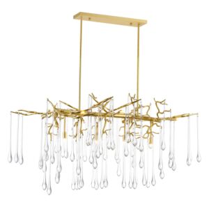 CWI Anita 10 Light Chandelier With Gold Leaf Finish