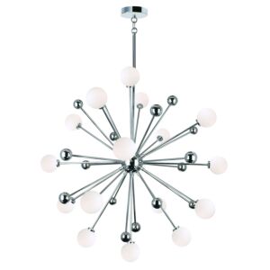 CWI Element 17 Light Chandelier With Polished Nickel Finish