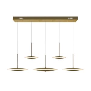 CWI Ovni LED Island/Pool Table Chandelier With Brass Finish
