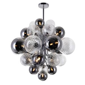CWI Pallocino 15 Light Chandelier With Chrome Finish