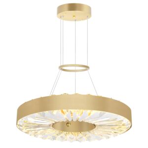 CWI Lighting Bjoux LED Chandelier with Brass Finish