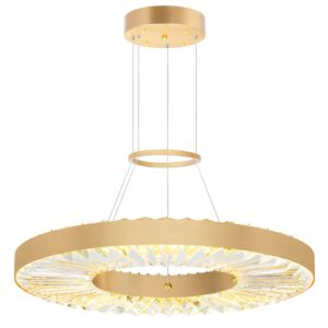 CWI Lighting Bjoux LED Chandelier with Brass Finish