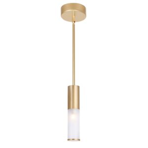 CWI Lighting Pipes 1 Light Mini Pendant with Brass Finish