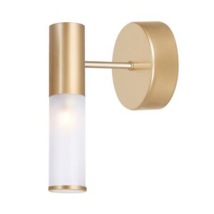 CWI Lighting Pipes 1 Light Sconce with Brass Finish