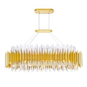 CWI Cityscape 20 Light Chandelier With Satin Gold Finish