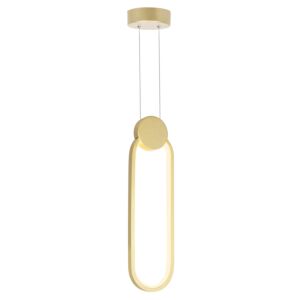CWI Pulley 4 in LED Satin Gold Mini Pendant