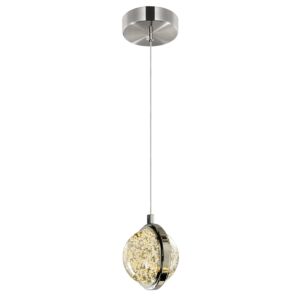 CWI Salvador 4 in LED Integrated Polished Nickel Pendant