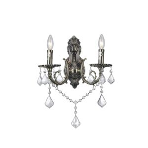 CWI Lighting Brass 2 Light Wall Sconce with Antique Brass finish