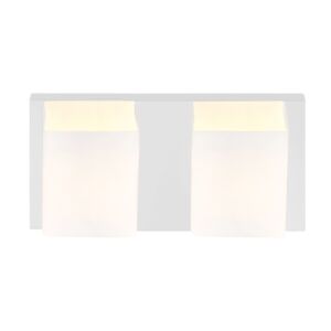 Satin Nickel 2-Light Bathroom Vanity Light with Satin Nickel finish