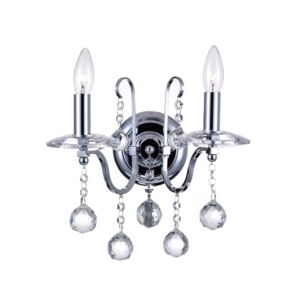 CWI Valentina 2 Light Wall Sconce With Chrome Finish