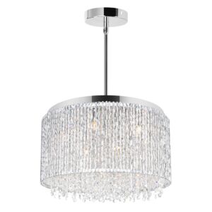 CWI Claire 10 Light Drum Shade Chandelier With Chrome Finish