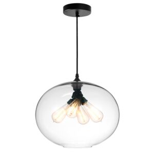 CWI Lighting Glass 4 Light Down Pendant with finish