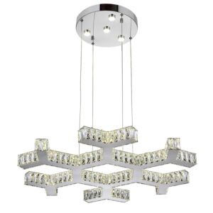 CWI Arendelle LED Chandelier With Chrome Finish