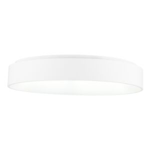 CWI Arenal LED Drum Shade Flush Mount With White Finish