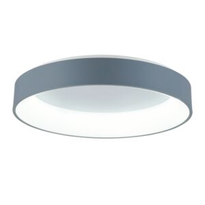 CWI Lighting Arenal LED Drum Shade Flush Mount with Gray & White finish